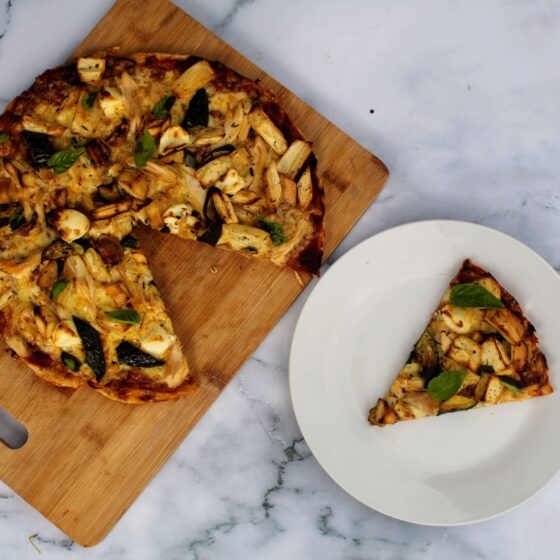 Chicken and Roast Vegetable Pizza