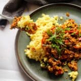 Beef Keema Curry on Warm Spiced Rice